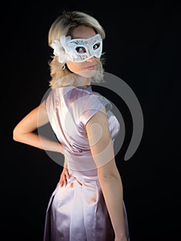 Studio Photo of beautiful woman in dress