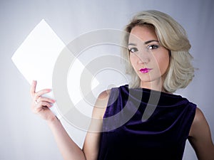 Studio Photo of beautiful woman in dress