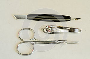 A Studio Photograph of a Manicure Set