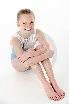 Studio Portrait Of Young Female Gymnast