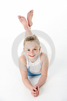 Studio Portrait Of Young Female Gymnast