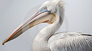 Studio Portraiture Of Pelican: Realistic And Hyper-detailed 8k Renderings