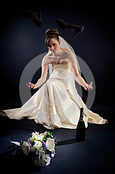 Studio Shot of a Beautiful Bride