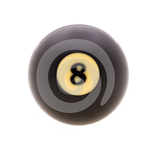 Studio shot of billiard ball