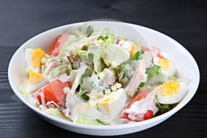 Studio shot of caeser salad