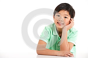Studio Shot Of Chinese Boy