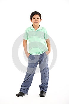 Studio Shot Of Chinese Boy