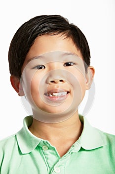 Studio Shot Of Chinese Boy