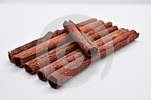 Studio shot of cinnamon sticks