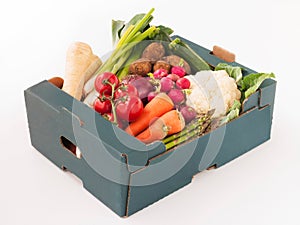 Studio Shot Of Fresh Produce In Box photo