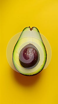 Studio shot highlights the deliciousness of a ripe avocado