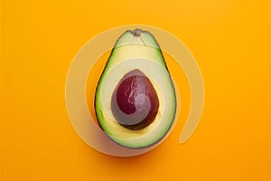 Studio shot highlights the deliciousness of a ripe avocado