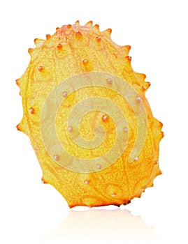 Studio shot of kiwano on white background