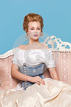 Studio shot in the Marie Antoinette style