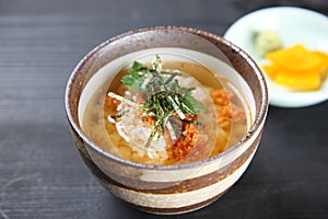 Studio shot of ochazuke