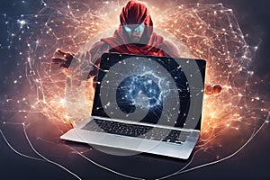 Studio shot photo of captivating hero image that represents the magic and creativity of web development. it could showcase photo