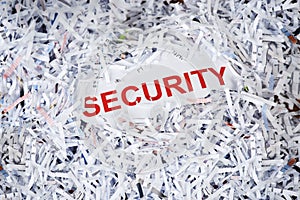 Shredded is safest. Studio shot of a pile of shredded paper.