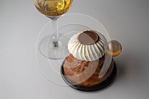 Studio shot of a rum baba