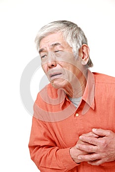 Senior Japanese man heart attack