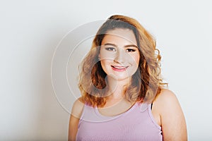 Studio shot of young 20-25 year old woman