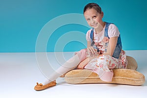 Studio shot of young girl.