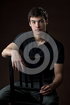 Studio shot of a young man photo