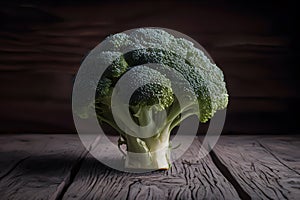 Studio showcase broccoli, a nutritious vegetable captured in detail