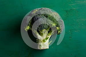 Studio showcase broccoli, a nutritious vegetable captured in detail