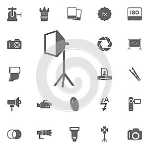 Studio softbox icon. Simple element illustration. Symbol design