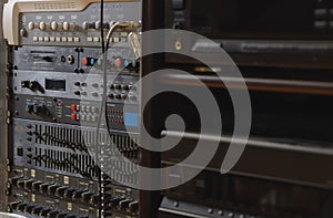 Studio sound processor with with compressors, preamplifiers and audio interfaces