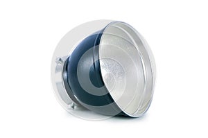 Studio strobe reflector isolated