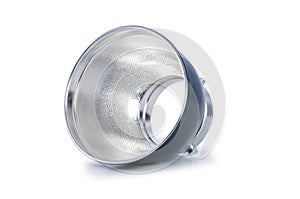 Studio strobe reflector isolated