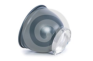 Studio strobe reflector isolated