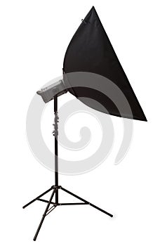 Studio strobe with softbox