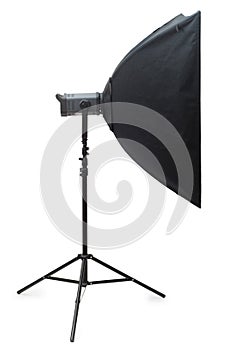 Studio strobe with softbox