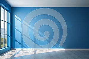 Studio Wall Interior Background with Shadow from Window for Product Presentation