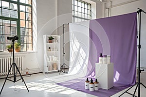 Studio wall interior with window shadow