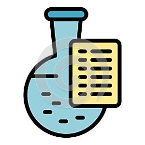 Study flask icon vector flat