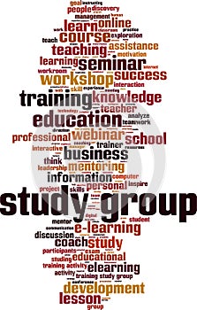Study group word cloud