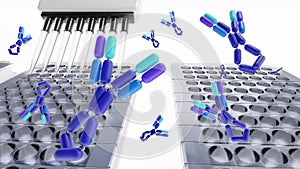 Study of IgE molecules using an ELISA or a similar microplate-based technique.