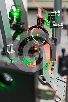 The study of lasers on the test bench