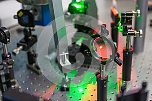 The study of lasers on the test bench