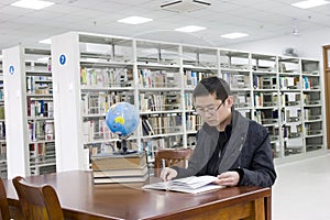 Study in a library