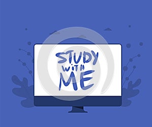 Study with me. Study buddy. Education together