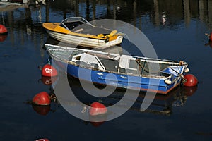 Study of Multi Coloured small boats