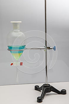The study Separating by filtration the component substances from liquid mixture in Lab. Separating natural product use
