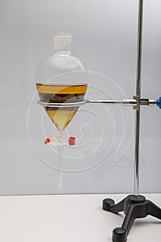 The study Separating by filtration the component substances from liquid mixture in Lab. Separating natural product use