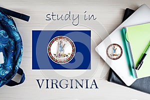 Study in Virginia. USA state. US education concept. Learn America concept