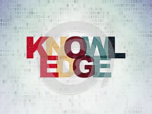 Studying concept: Knowledge on Digital Data Paper background