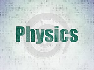 Studying concept: Physics on Digital Data Paper background